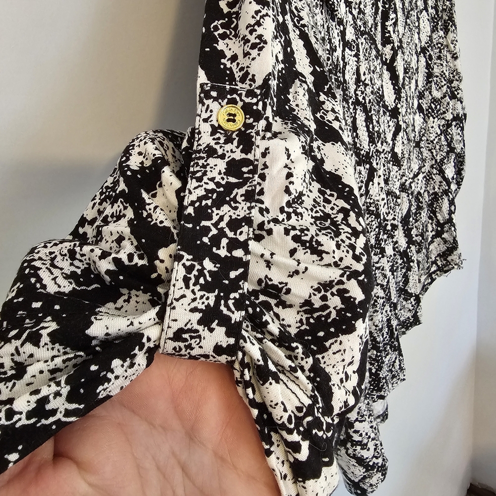 Snakeskin Print Calvin Klein 3/4 Sleeve Work Top - Picture 3 of 6
